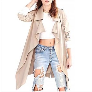 UNIF Urban Outfitters Trench Coat Jacket Tan M